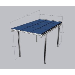 Carport solaire pour motor-home