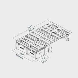 BOXIO RACK BOX + BED PACK XL